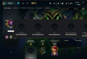 Unranked com 110 Champs e 71 Skins ( JG / SUP / TOP ) - League of Legends LOL