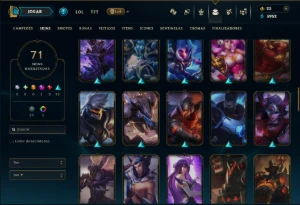Unranked com 110 Champs e 71 Skins ( JG / SUP / TOP ) - League of Legends LOL