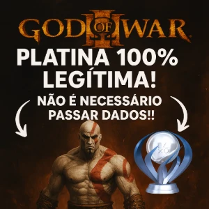 God of War 3 (PS4/PS5) - Troféu de Platina 100% Legítimo - Digital Services
