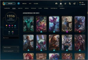 Conta League of Legends com todas as skins do jogo LOL