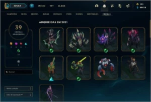 Conta League of Legends com todas as skins do jogo LOL