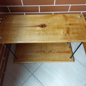 Estante sapateira em pinus com 2 prateleiras - Artesanato e Personalizados