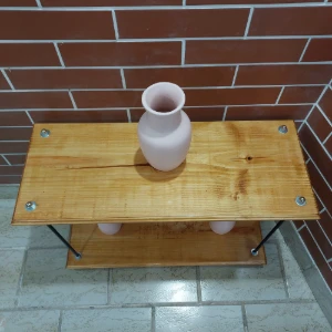 Estante sapateira em pinus com 2 prateleiras - Artesanato e Personalizados