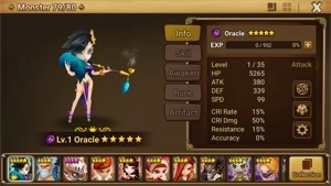 Reroll Summoners War lvl10 com Oracle Dark - Giana