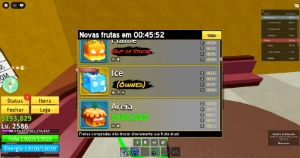 Conta Roblox cheia de frutas no blox frutas e todos os pass
