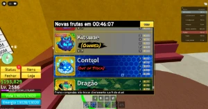 Conta Roblox cheia de frutas no blox frutas e todos os pass