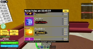 Conta Roblox cheia de frutas no blox frutas e todos os pass