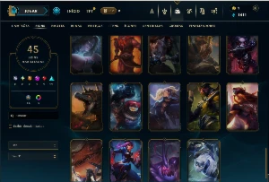 Mestre com 150 Champs e 45 Skins ( 73 PDL ) - League of Legends LOL