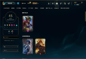 Mestre com 150 Champs e 45 Skins ( 73 PDL ) - League of Legends LOL