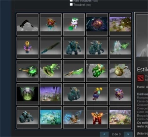 Conta divine2 arcanas 3 lvl1000bp e caches exclusivos - DOTA 2