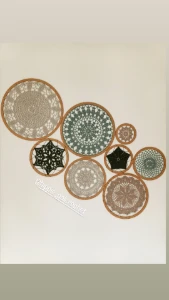 Painel de 8 Mandalas em Crochê - Artesanato e Personalizados