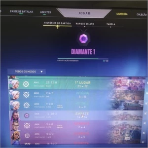 Conta Valorant Diamante com todos os passes e diversas skins