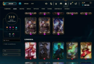 Conta Full acesso, lv777,319 skins - League of Legends LOL