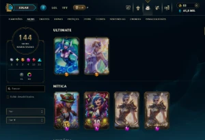 Conta League of legends TODOS OS CHAMPS 144 SKINS ESMERALDA1 LOL