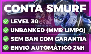 SMURFS UNRANKED 100% Seguras -FULL ACESSO- TODOS OS DADOS 🚀 - League of Legends LOL