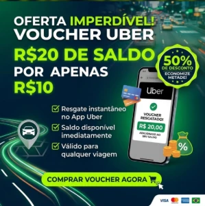 Vouncher 20R$ Uber - Gift Cards