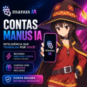 Créditos Manus ia [Recarga Direto Na Sua Conta] - Inteligência Artificial