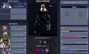 Digimon Super Rumble Conta Starter Belze+Item do Cress/Blitz