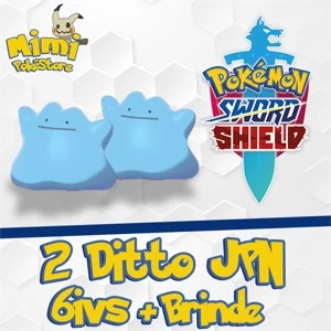 2 Shiny Ditto Japonês 6IVs + Brinde - Pokémon Sword e Shield