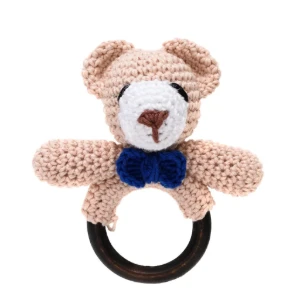 Chocalho Ursinho Gravata Amigurumi - Artesanato e Personalizados