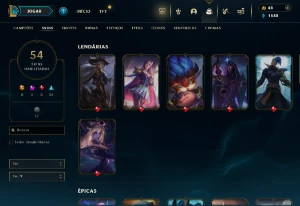 Conta Prata Com 54 Skins - League of Legends LOL