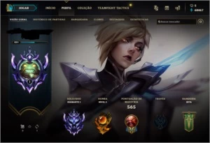 CONTA LEAGUE OF LEGENDS DIAMANTE 1 3 SKINS ULTIMATE LOL
