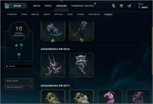 CONTA LEAGUE OF LEGENDS DIAMANTE 1 3 SKINS ULTIMATE LOL