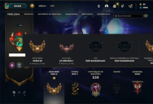 Conta ouro 3 com TODOS os champs e 155 Skins + 5 Vitoriosas - League of Legends LOL