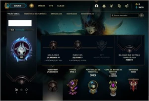 Conta bronze 3 com 31 skins e 105 champs - League of Legends LOL