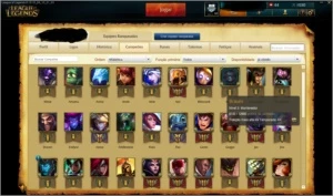 conta lv30/skin:lbcorvinata,tpaEZ,zed projeto,leesin,outros - League of Legends LOL
