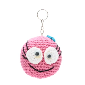 Chaveiro Carinha Feliz Médio em Amigurumi - Artesanato e Personalizados