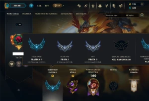 Platina 2 com 125 Champs e 36 Skins +1 Prestigio - League of Legends LOL