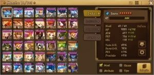 Conta Summoners war, 39 Monstro 6*, 14 nat 5 no preço.