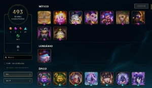 Conta lol com skins raras barata, unico dono desde n.a. - League of Legends