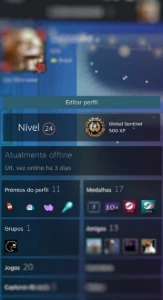 Steam CS2 Premium com medalhas 3.500 horas
