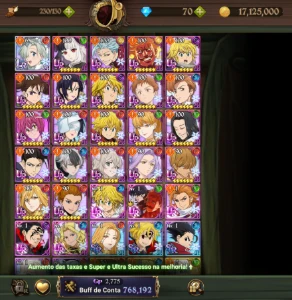 🔥CONTA (Iniciante) — Seven Deadly Sins: Grand Cross 🔥