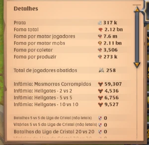 Vendo conta Albion online com 2 B de fama