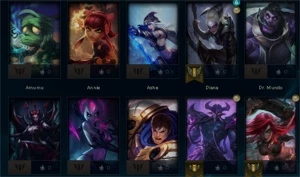 Conta diamante 1 57% de winrate - League of Legends LOL