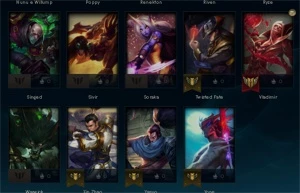 Conta diamante 1 57% de winrate - League of Legends LOL
