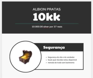 Prata albion metodo seguro e rapido 3,70 por M - Albion Online