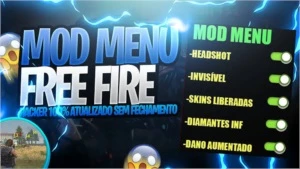 NOVO MOD MENU ATUALIZADO HOJE!!! - Free Fire