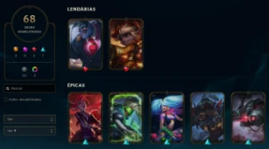 Conta League of Legends 68 Skins Full Acesso LOL