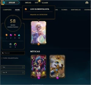 Conta Prata II - League of Legends LOL