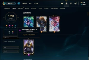 Conta Ferro 2 com 93 Champs e 120 Skins + 3 Ultimates - League of Legends LOL