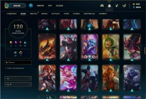 Conta Ferro 2 com 93 Champs e 120 Skins + 3 Ultimates - League of Legends LOL