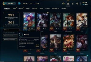 Conta Ferro 2 com 93 Champs e 120 Skins + 3 Ultimates - League of Legends LOL
