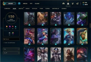 Conta Ferro 2 com 93 Champs e 120 Skins + 3 Ultimates - League of Legends LOL