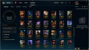 CONTA LEAGUE OF LEGENDS PLATINA V, 30 SKINS. LOL