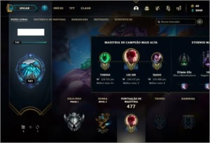 Conta prata 1 com TODOS os champs e 161 skins - League of Legends LOL