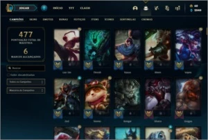 Conta prata 1 com TODOS os champs e 161 skins - League of Legends LOL